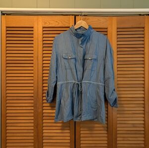 Casual Blue Utility Jacket for Women Staccato Size Small